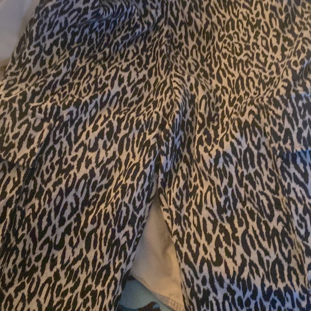 Cheetah print soft joggers with carpenter side pockets with flaps